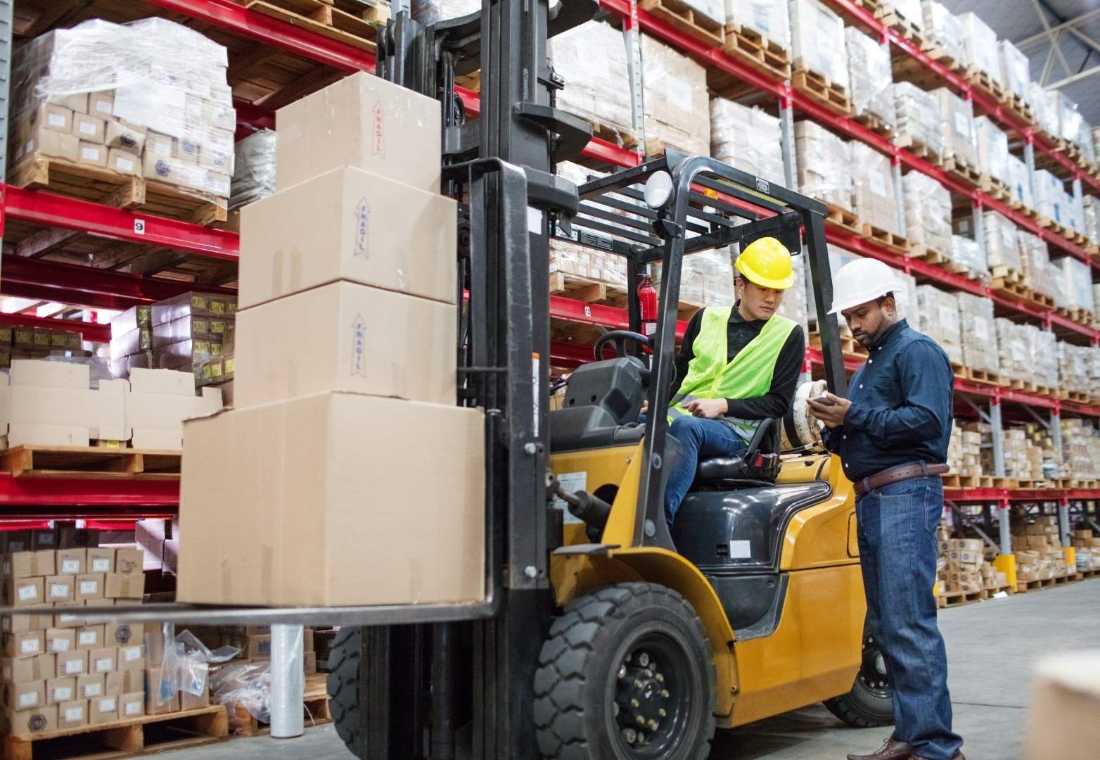 forklift lorry crane